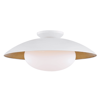 Mitzi by Hudson Valley Lighting Cadence Semi-Flush Mount White, Gold Leaf