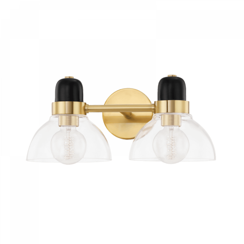 Mitzi by Hudson Valley Lighting Camile Bath Bracket Brass, Aged Brass