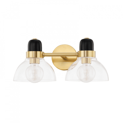 Mitzi by Hudson Valley Lighting Camile Bath Bracket Brass, Aged Brass