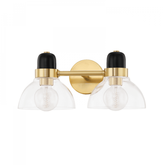 Mitzi by Hudson Valley Lighting Camile Bath Bracket Brass, Aged Brass