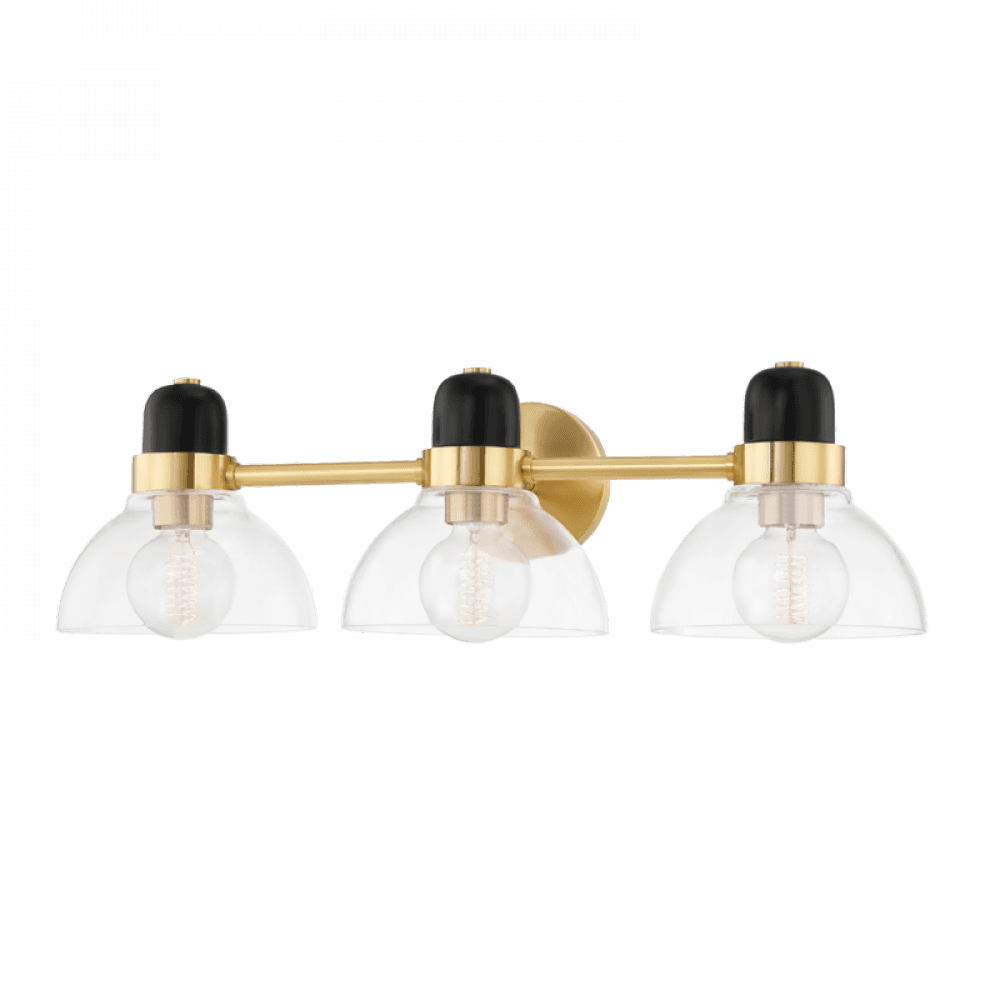Mitzi by Hudson Valley Lighting Camile Bath Bracket Brass, Aged Brass