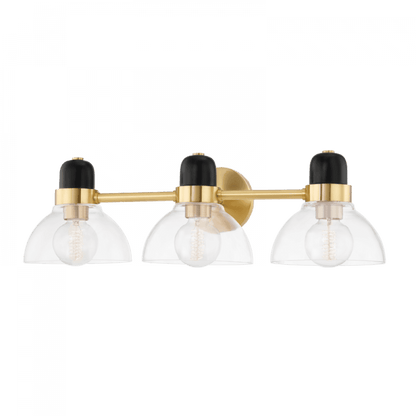 Mitzi by Hudson Valley Lighting Camile Bath Bracket Brass, Aged Brass