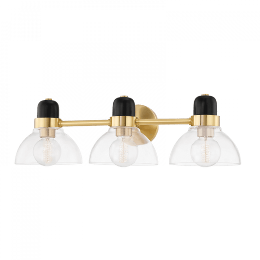 Mitzi by Hudson Valley Lighting Camile Bath Bracket Brass, Aged Brass