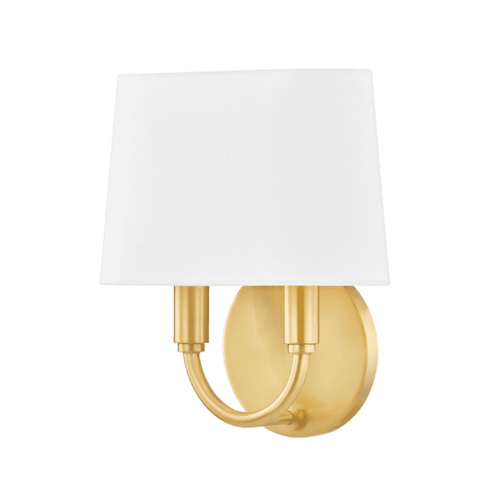 Mitzi by Hudson Valley Lighting Clair Wall Sconce Brass, Aged Brass