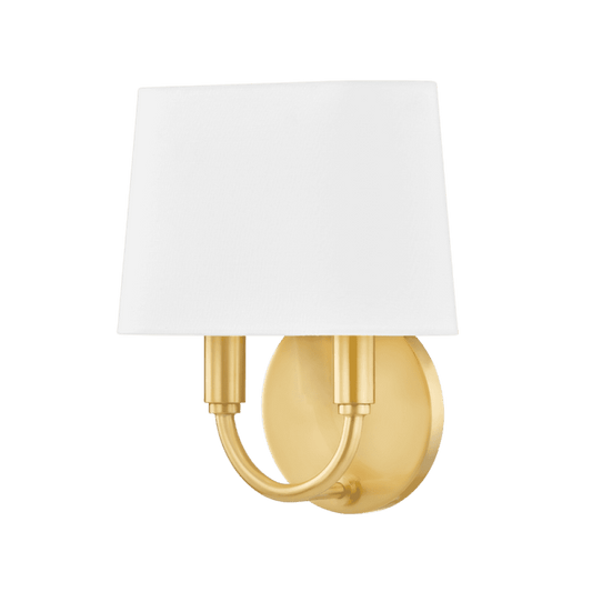 Mitzi by Hudson Valley Lighting Clair Wall Sconce Brass, Aged Brass