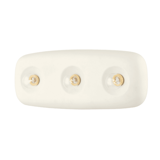 Mitzi by Hudson Valley Lighting Colleen Bath Sconce Aged Brass, Satin Ivory