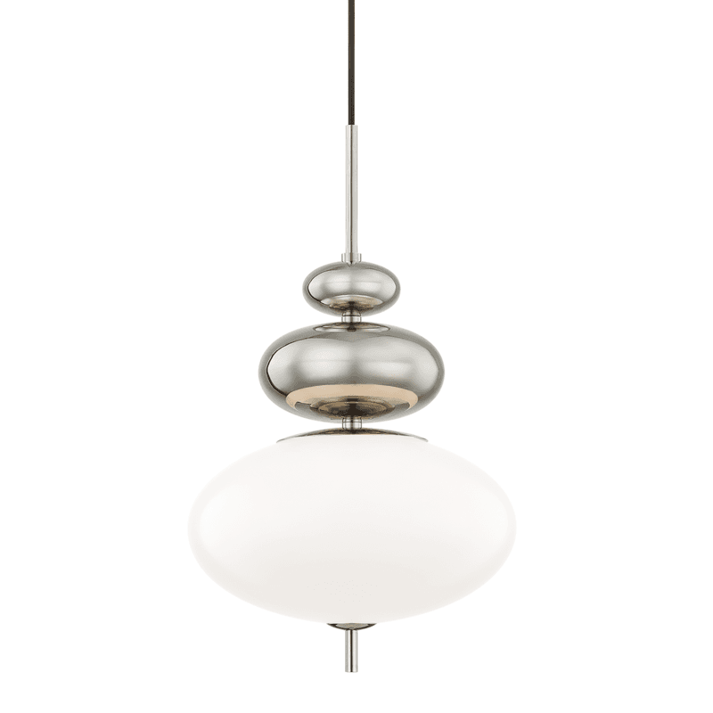 Mitzi by Hudson Valley Lighting Elsie Pendant, 2-Light, Polished Nickel, 13"W (H347701-PN 608UAJD)