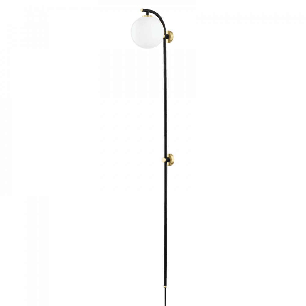 Mitzi by Hudson Valley Lighting Faye Portable Wall Sconce Aged Brass