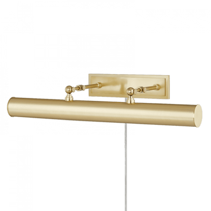 Mitzi by Hudson Valley Lighting Holly Picture Light With Plug Brass, Aged Brass