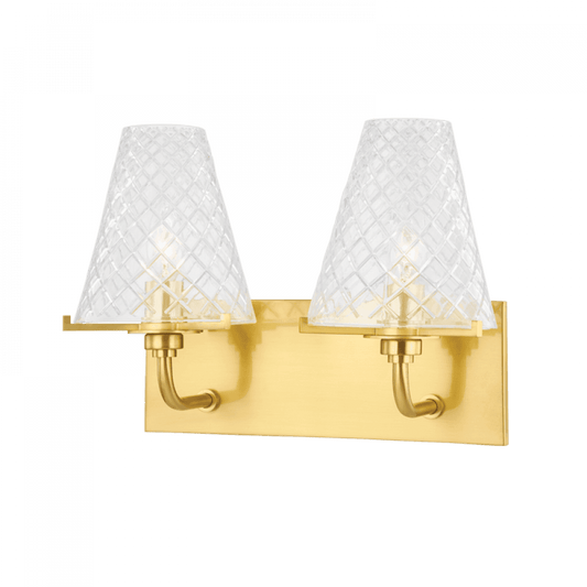 Mitzi by Hudson Valley Lighting Irene Bath Bracket Brass, Aged Brass