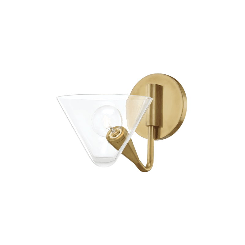 Mitzi by Hudson Valley Lighting Isabella Wall Sconce Antique Brass, Aged Brass