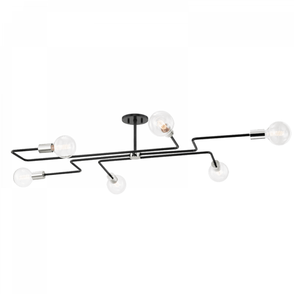 Mitzi by Hudson Valley Lighting Jena Semi-Flush Mount Polished Nickel