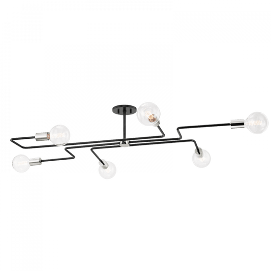 Mitzi by Hudson Valley Lighting Jena Semi-Flush Mount Polished Nickel
