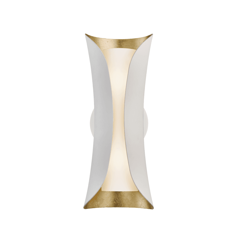 Mitzi by Hudson Valley Lighting Josie Wall Sconce Gold Leaf, White
