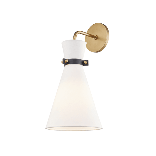 Mitzi by Hudson Valley Lighting Julia Wall Sconce Aged Brass, Black