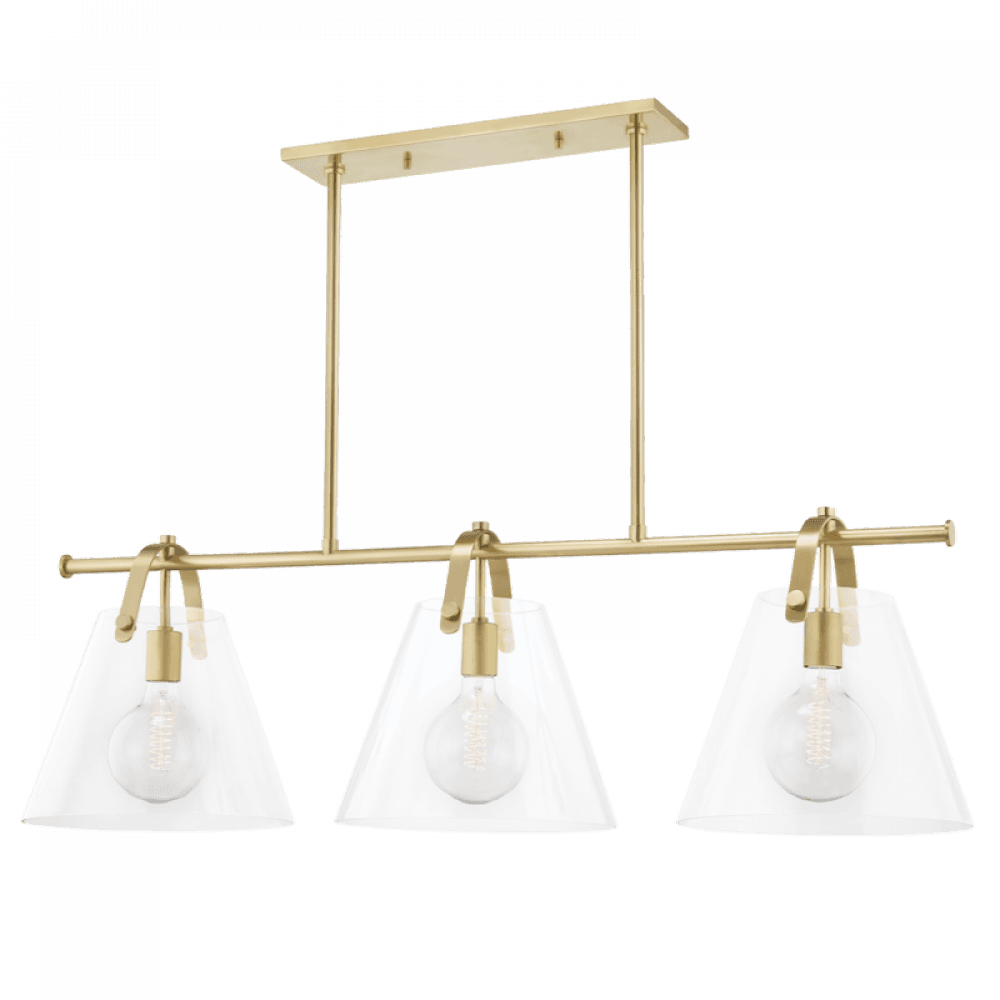 Mitzi by Hudson Valley Lighting Karin Island Light Aged Brass, Brass
