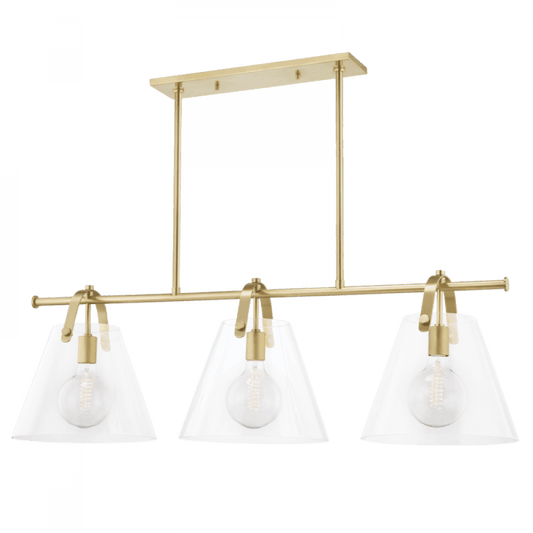 Mitzi by Hudson Valley Lighting Karin Island Light Aged Brass, Brass