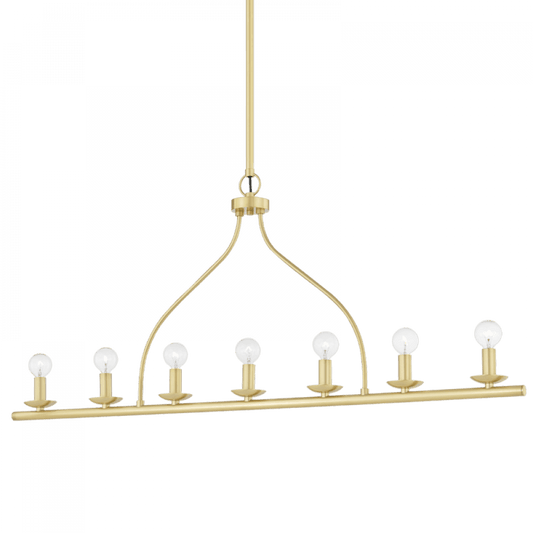 Mitzi by Hudson Valley Lighting Kendra Island Light Aged Brass, Brass