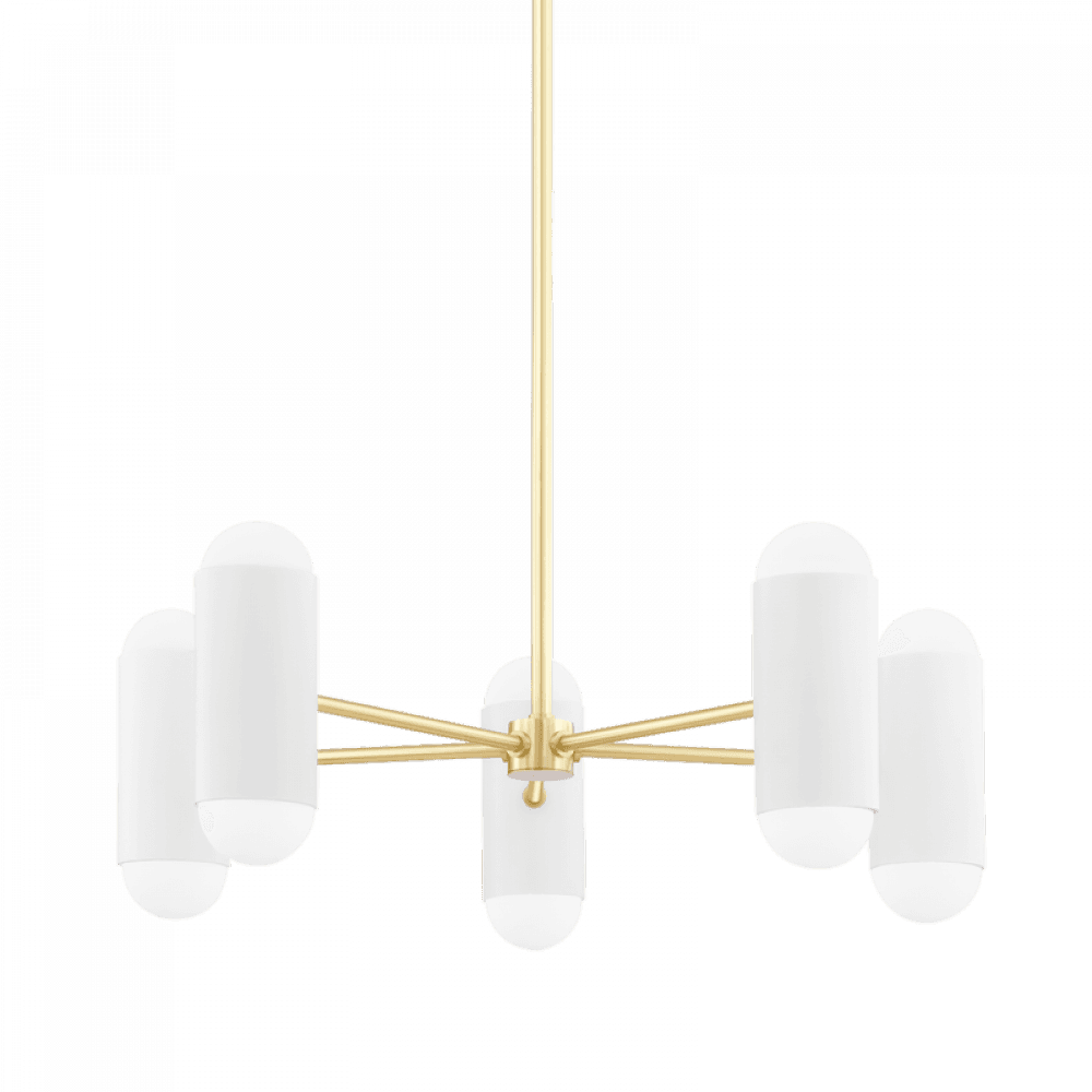 Mitzi by Hudson Valley Lighting Kira Chandelier Aged Brass