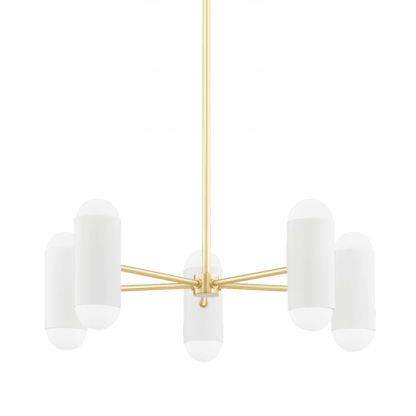 Mitzi by Hudson Valley Lighting Kira Chandelier Aged Brass