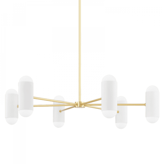 Mitzi by Hudson Valley Lighting Kira Chandelier Aged Brass
