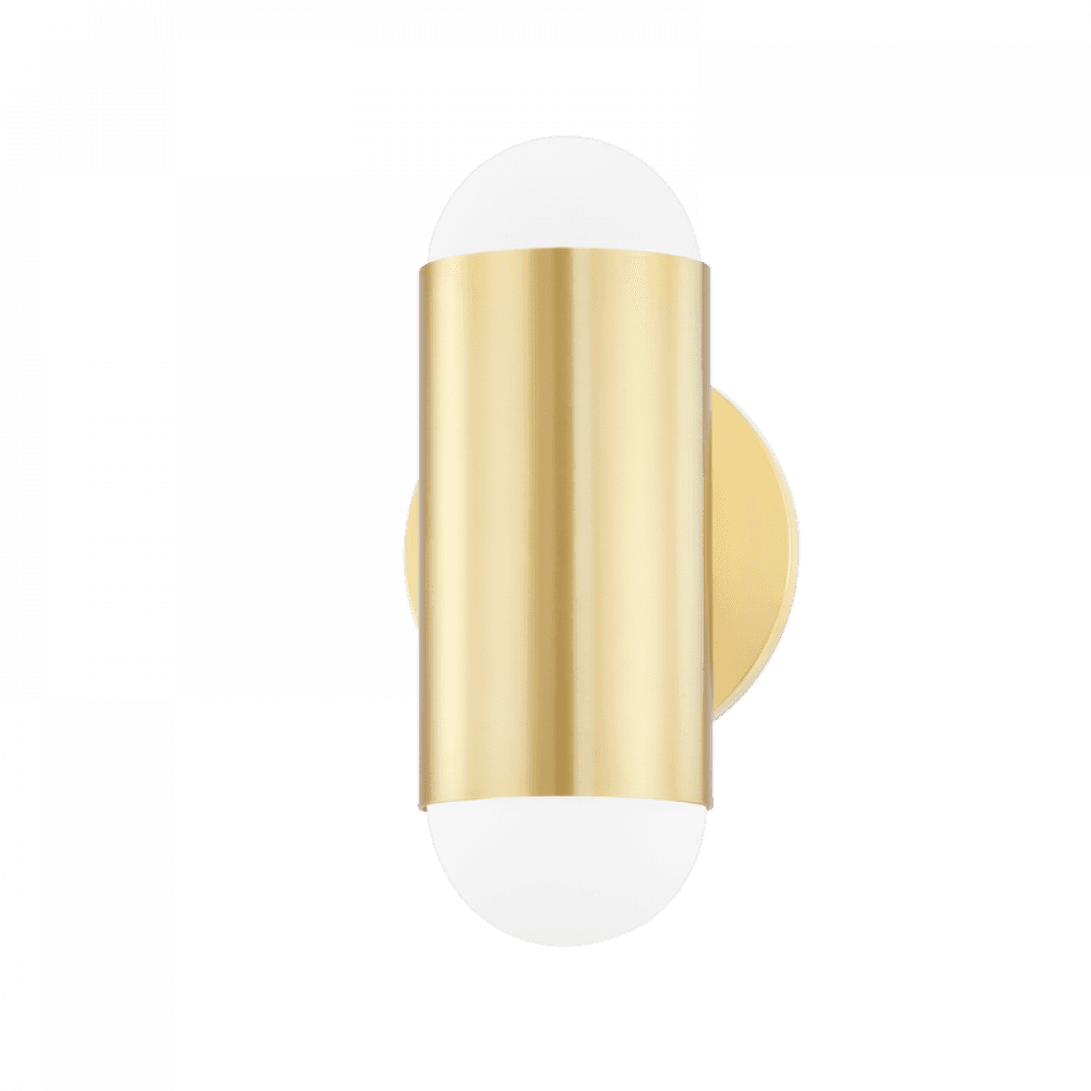 Mitzi by Hudson Valley Lighting Kira Wall Sconce Brass, Aged Brass