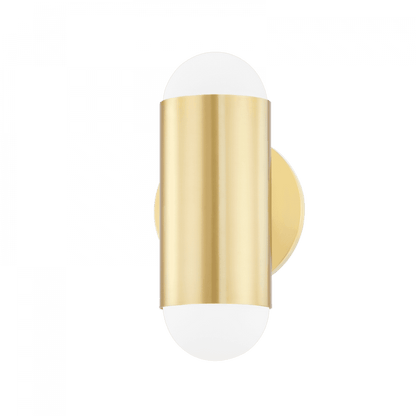 Mitzi by Hudson Valley Lighting Kira Wall Sconce Brass, Aged Brass