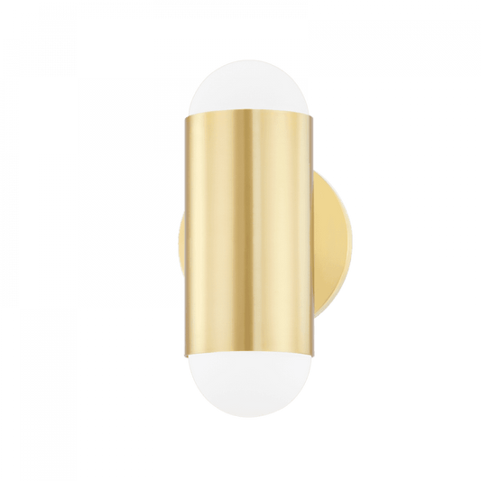 Mitzi by Hudson Valley Lighting Kira Wall Sconce Brass, Aged Brass