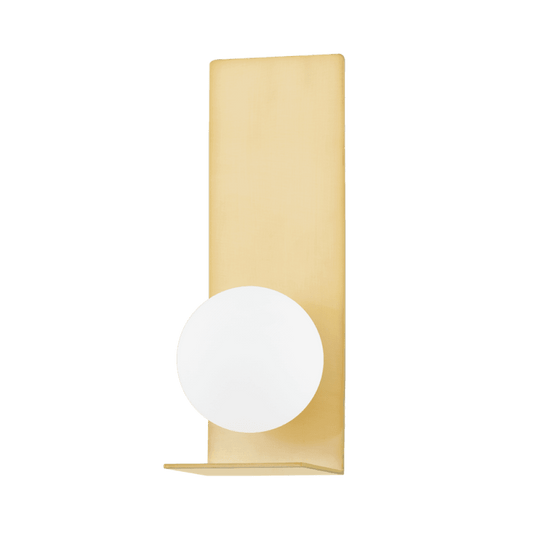 Mitzi by Hudson Valley Lighting Lani Wall Sconce Aged Brass, Brass