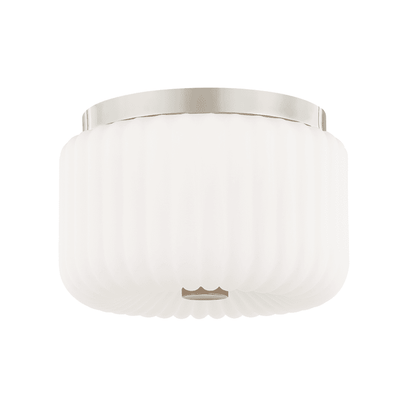 Mitzi by Hudson Valley Lighting Lydia Flush Mount Nickel, Polished Nickel