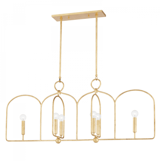 Mitzi by Hudson Valley Lighting Mallory Island Light Gold Leaf, Gold