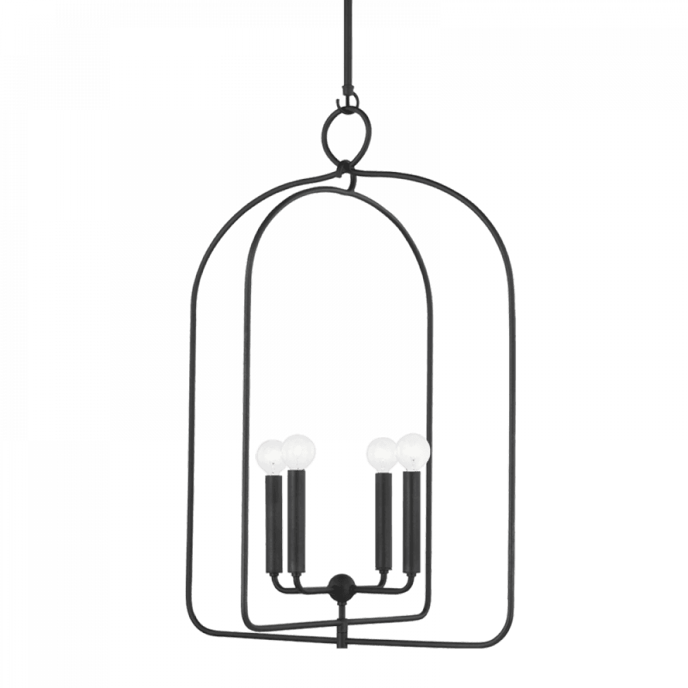 Mitzi by Hudson Valley Lighting Mallory Large Pendant Black, Aged Iron