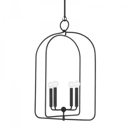 Mitzi by Hudson Valley Lighting Mallory Large Pendant Black, Aged Iron