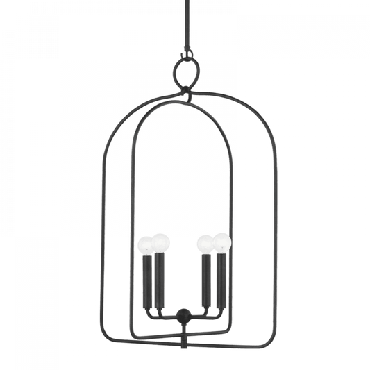 Mitzi by Hudson Valley Lighting Mallory Large Pendant Black, Aged Iron
