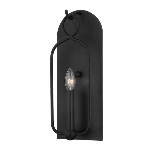 Mitzi by Hudson Valley Lighting Mallory Wall Sconce Black, Aged Iron