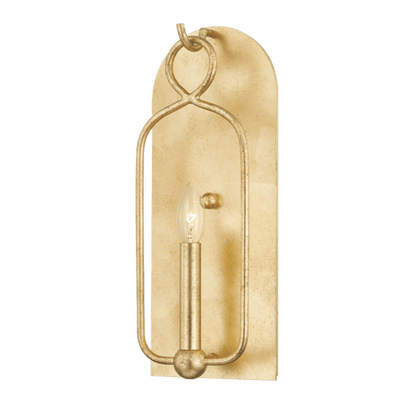 Mitzi by Hudson Valley Lighting Mallory Wall Sconce Gold Leaf, Gold