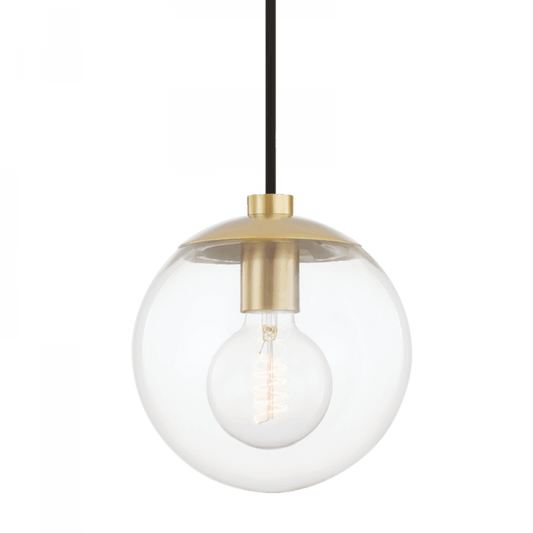 Mitzi by Hudson Valley Lighting Meadow Pendant Aged Brass, Brass