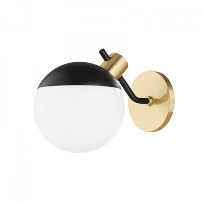 Mitzi by Hudson Valley Lighting Miranda Wall Sconce Aged Brass, Black