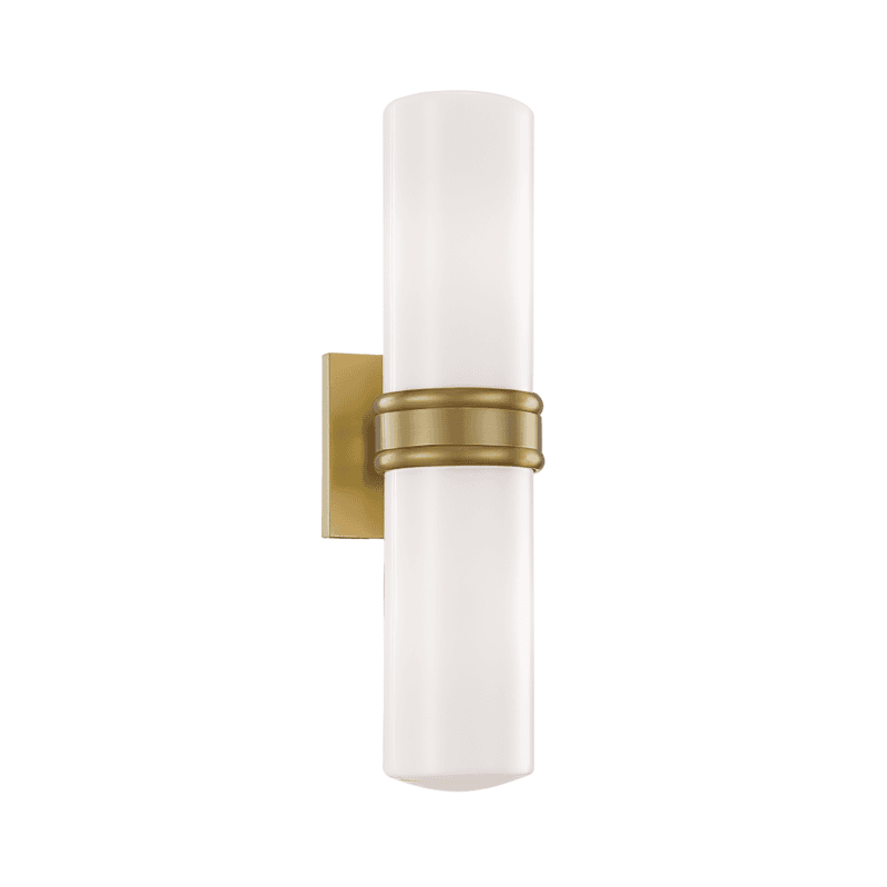 Mitzi by Hudson Valley Lighting Natalie Wall Sconce Antique Brass, Aged Brass