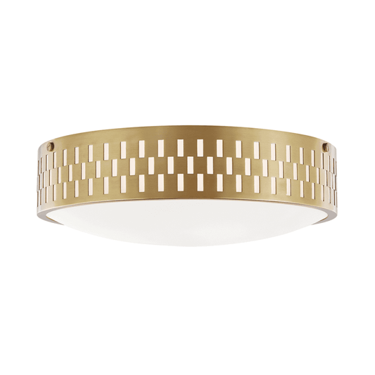 Mitzi by Hudson Valley Lighting Phoebe Flush Mount Antique Brass, Aged Brass