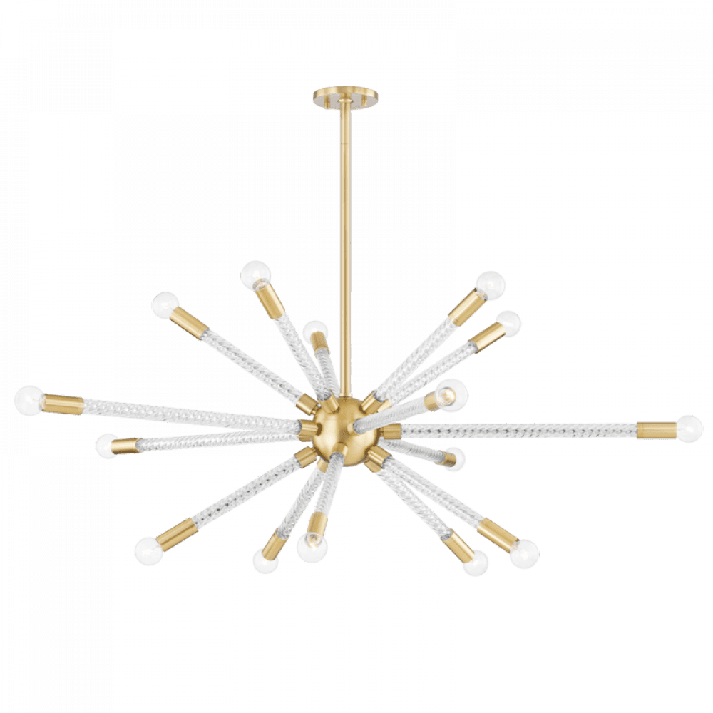 Mitzi by Hudson Valley Lighting Pippin Chandelier Aged Brass, Brass
