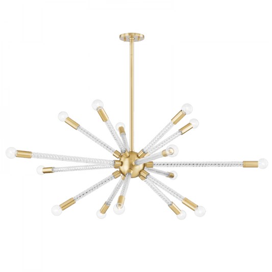 Mitzi by Hudson Valley Lighting Pippin Chandelier Aged Brass, Brass
