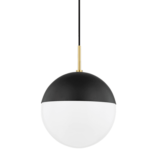 Mitzi by Hudson Valley Lighting Renee Large Pendant Aged Brass, Black
