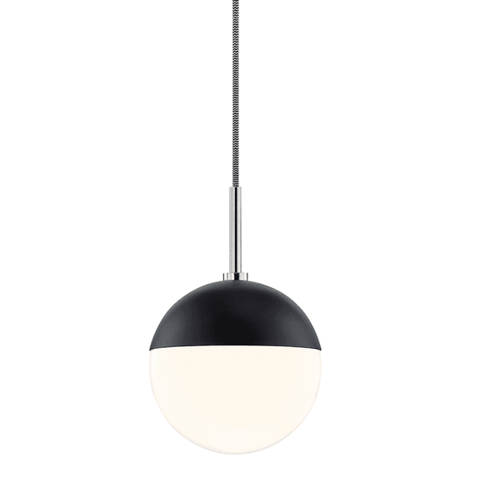 Mitzi by Hudson Valley Lighting Renee Pendant Polished Nickel, Black