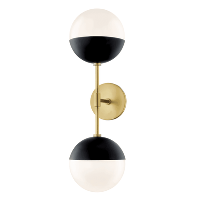 Mitzi by Hudson Valley Lighting Renee Pendant Aged Brass, Black