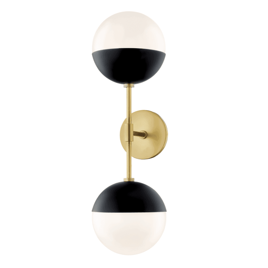 Mitzi by Hudson Valley Lighting Renee Pendant Aged Brass, Black