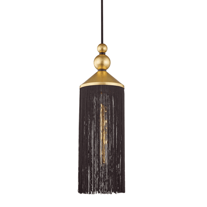 Mitzi by Hudson Valley Lighting Scarlett Pendant Black, Gold Leaf