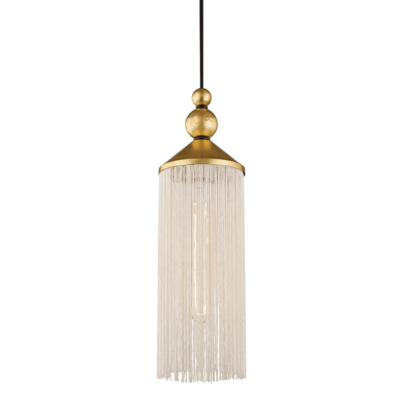 Mitzi by Hudson Valley Lighting Scarlett Pendant White, Gold Leaf