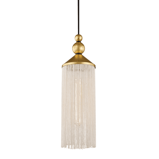 Mitzi by Hudson Valley Lighting Scarlett Pendant White, Gold Leaf
