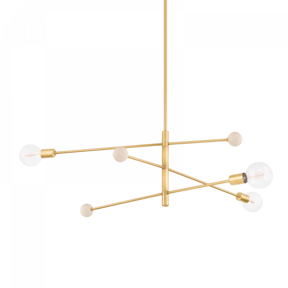 Mitzi by Hudson Valley Lighting Slater Chandelier Brass, Aged Brass